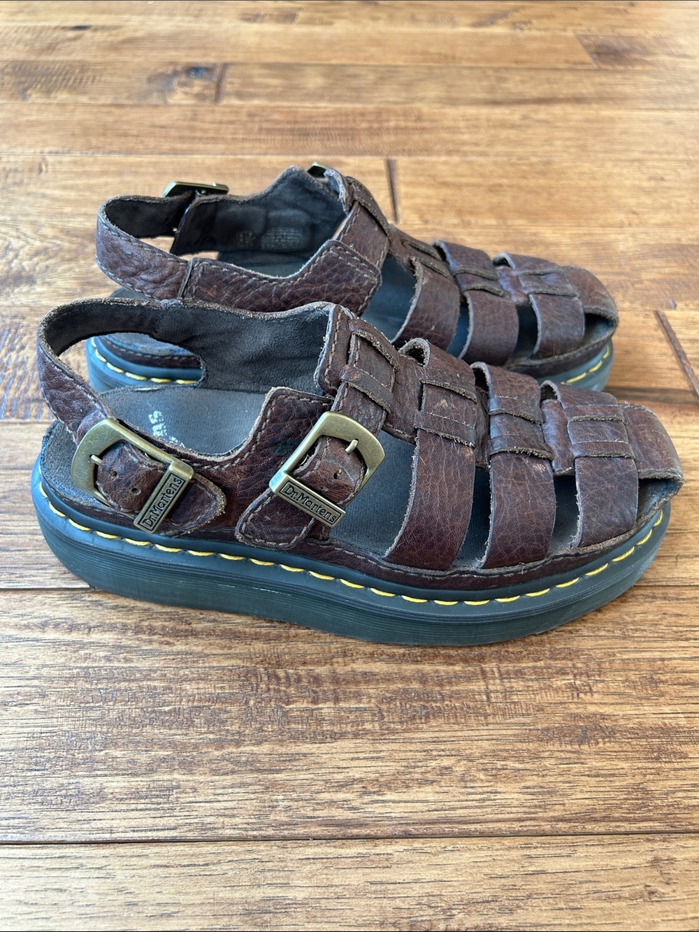 Dr. Martens Docs Archive Fisherman Sandals Brown Leather Womens Size 8 / UK 6